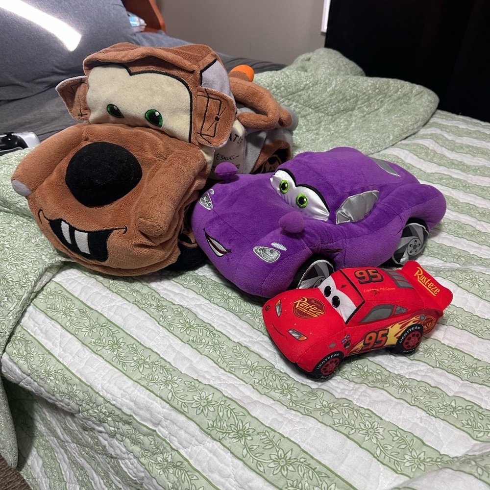 Disney Cars Plush Set - Mater, Sally, Lighting McQueen-RARE